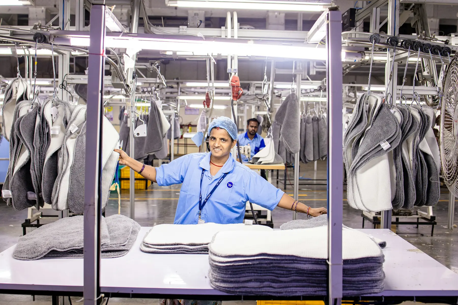Illustrative manufacturing workforce scene